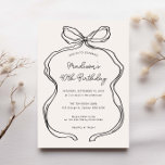 Hand Drawn Whimsical Ribbon 40th birthday party Invitation<br><div class="desc">Designed to coordinate with our Hand Drawn Ribbon Border, this 40th birthday invitation features the popular and chic ribbon border with hand scribble font. If you want to catch your guest's attention with this unique design, this suite is perfect for you. For more advanced customisation of this design, e.g. changing...</div>
