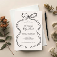 Hand Drawn Whimsical Ribbon Border Baby Shower