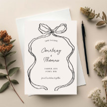 Hand Drawn Whimsical Ribbon Border Save the date