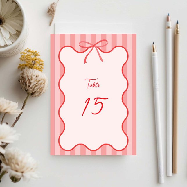 Hand Drawn Whimsical Ribbon Border  Table Number (Creator Uploaded)
