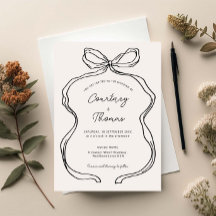 Hand Drawn Whimsical Ribbon Border Wedding