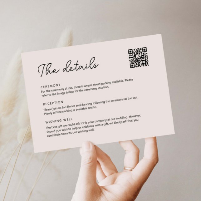 Hand Drawn Whimsical Ribbon Details with QR Code Invitation (Creator Uploaded)