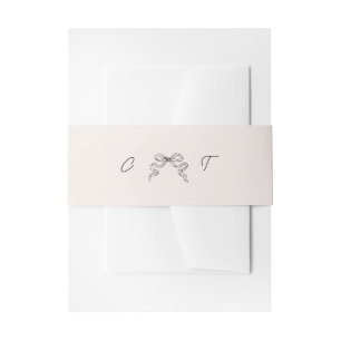 Hand Drawn Whimsical Ribbon Invitation Belly Band