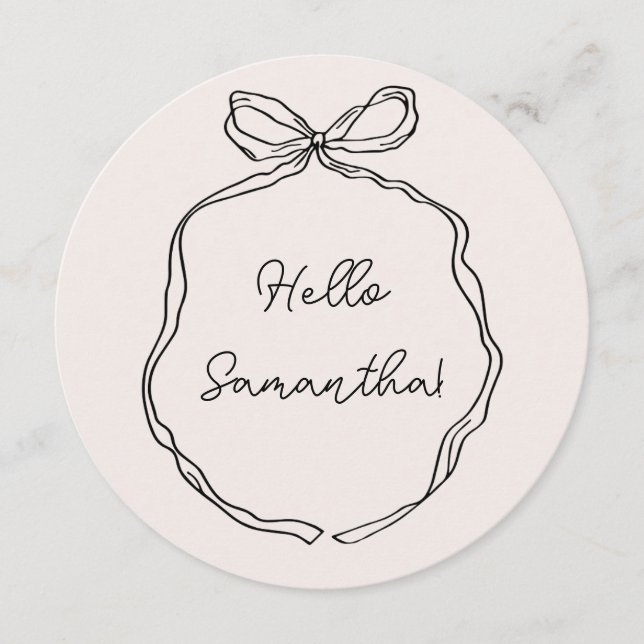 Hand Drawn Whimsical Ribbon Menu (Front)