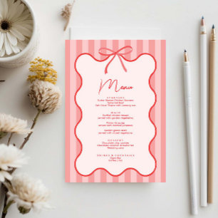 Hand Drawn Whimsical Ribbon Menu Card