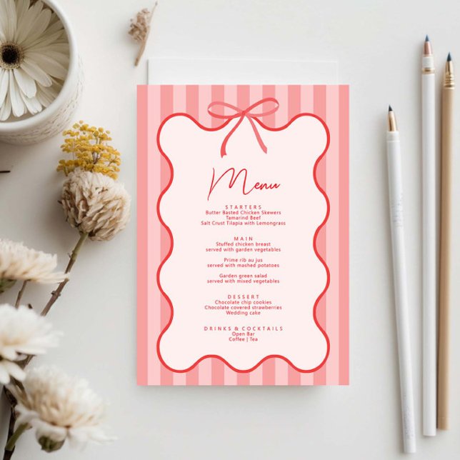 Hand Drawn Whimsical Ribbon Menu Card (Creator Uploaded)