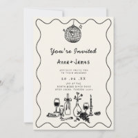  hand drawn whimsical trendy funky wedding