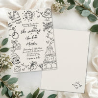 Hand Drawn Whimsical Vintage Wedding