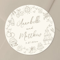 Hand Drawn Whimsical Wedding