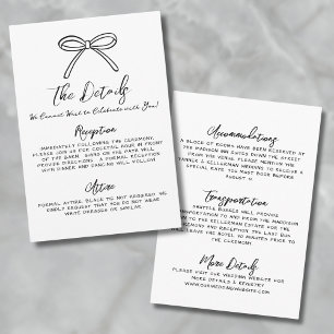 Hand Drawn Whimsical Wedding Details Enclosure Card