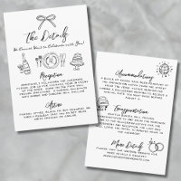 Hand Drawn Whimsical Wedding Details