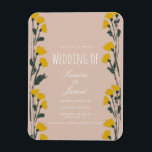 Hand-Drawn Wild Floral Botanical Vintage Wedding Magnet<br><div class="desc">Wedding Post Card Invitations with Hand Drawn Botanical Wild Flowers</div>