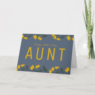 Hand Drawn Wild Floral Mother's Day Aunt Card