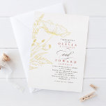 Hand-drawn Wildflowers Dusty Pink Elegant Wedding<br><div class="desc">Perfect for a sunny summer rustic wedding or boho wild elopement... this dusty pink and actual foil minimalist wedding invitation is meant to remind that weddings are about celebrating love. Chic yet casual hand-drawn wildflowers give the feeling of being in a meadow. Let the lighthearted style bring a touch of...</div>