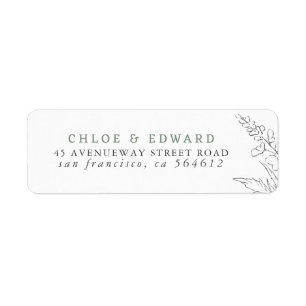 Hand-drawn Wildflowers Minimalist Sage Green