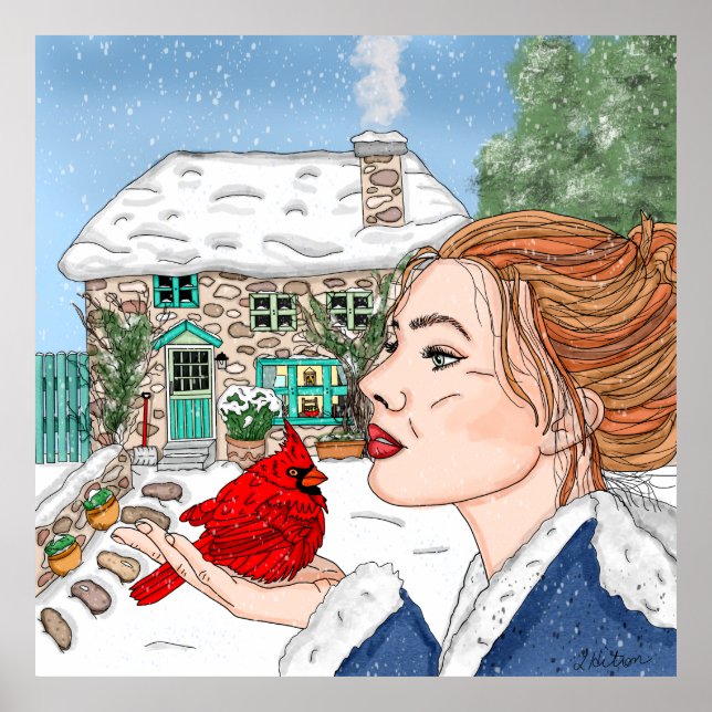 Hand drawn Winter Day Poster (Front)