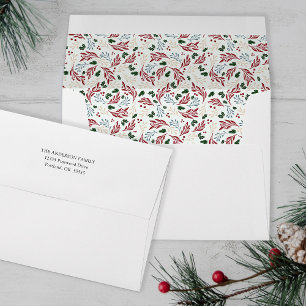 Hand Drawn Winter Greenery Christmas Envelope