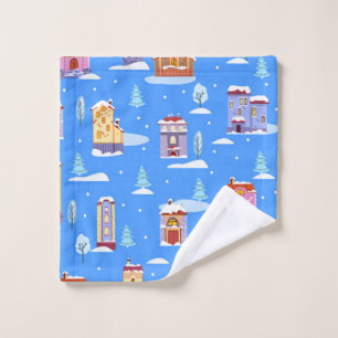 Hand drawn winter seamless pattern with cute Scand Wash Cloth