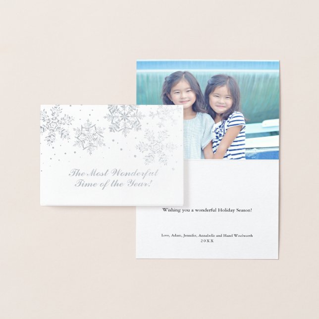 Hand drawn Winter Snowflakes | Christmas Foil Card (Display)