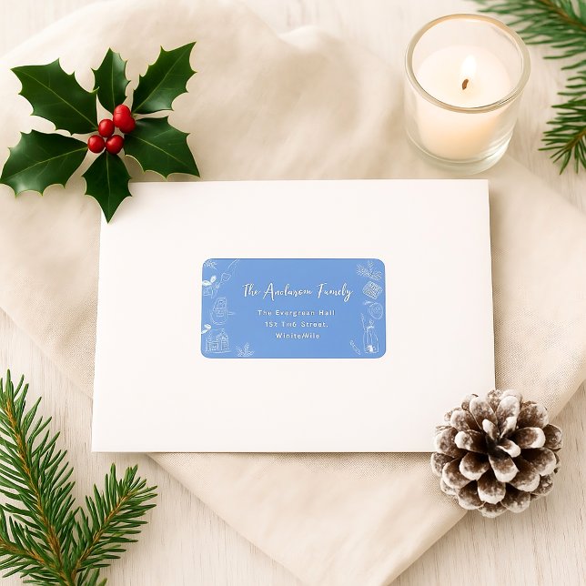 Hand-Drawn Winter Wonderland Holiday Label (Creator Uploaded)
