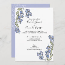 Hand Drawn Wisteria Floral Bridal Shower