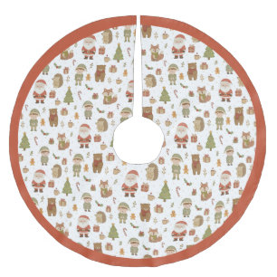 Hand Drawn Woodland Animals Christmas - Tree Skirt