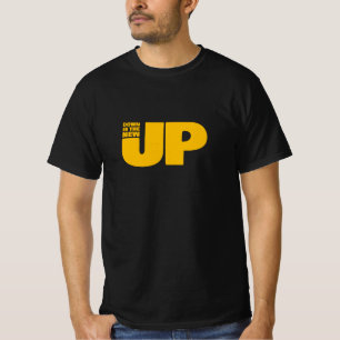 Hand Drawn Words Phrase Down Is The New Up T-Shirt