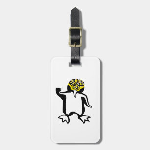 Hand drawn -  Yellow-eyed PENGUIN - Nature - Luggage Tag