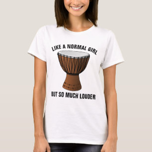 HAND DRUM DRUMMER GIRL DJEMBE T-SHIRTS