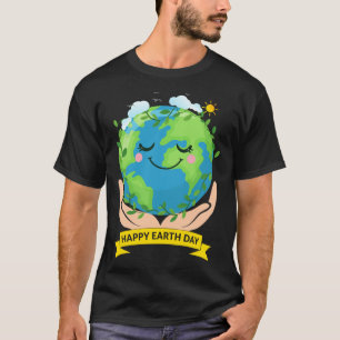 Hand Earth Global Warming Climate Change Awareness T-Shirt