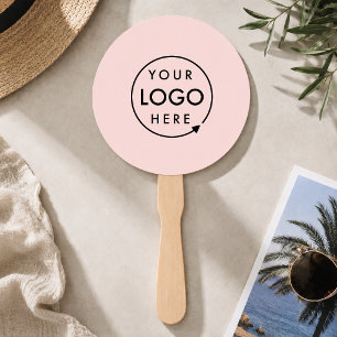 Hand Fan Custom Logo Feminine Pink Event Paddles