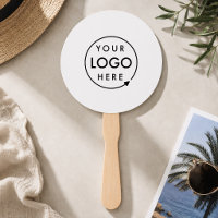 Hand Fan | Custom Logo White DIY Event Paddles