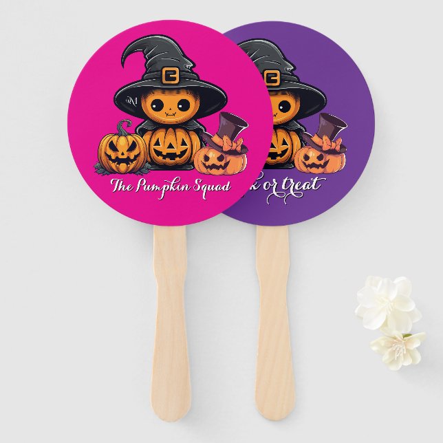 Hand Fan : HALLOWEEN Treat #01 (Front and Back)
