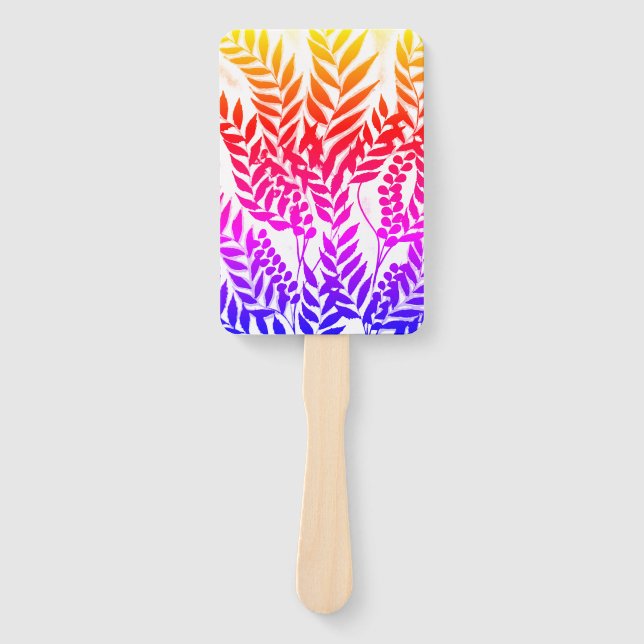 Hand Fan with Foral Design  (Front)