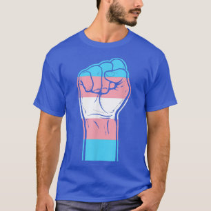 Hand Fist Flag Support Protect Trans Kids Transgen T-Shirt