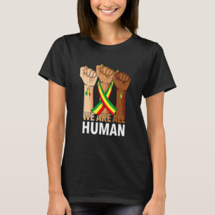 Hand Fist We Are All Human African Pride Black His T-Shirt