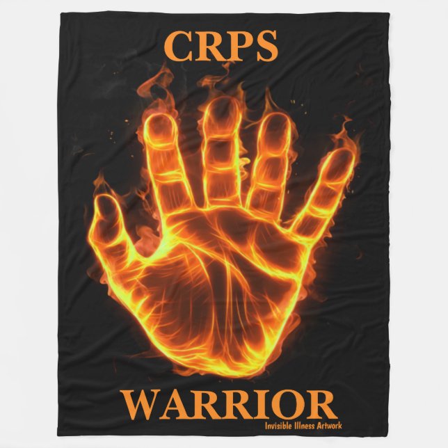 Hand/Flames...CRPS Fleece Blanket (Front)