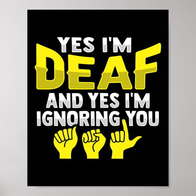 Hand Gesture Deaf Hearing Loss Awareness 11  Poster (Front)