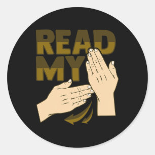 Hand Gesture Deaf Hearing Loss Awareness 12 Classic Round Sticker