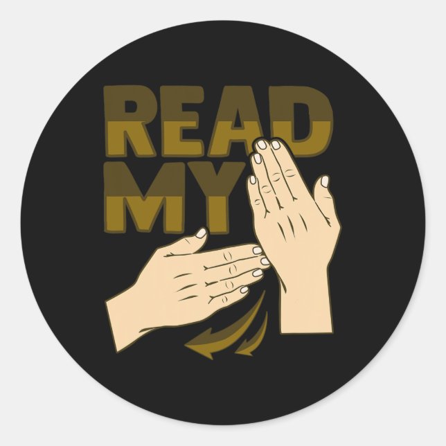 Hand Gesture Deaf Hearing Loss Awareness 12  Classic Round Sticker (Front)