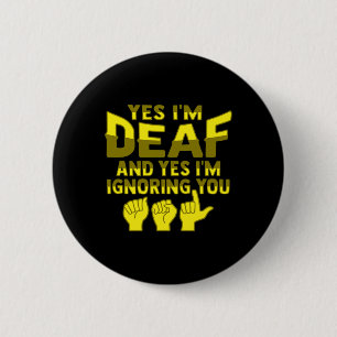 Hand Gesture Deaf Hearing Loss Awareness 1  6 Cm Round Badge