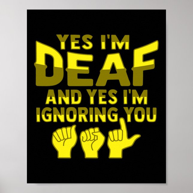 Hand Gesture Deaf Hearing Loss Awareness 1  Poster (Front)