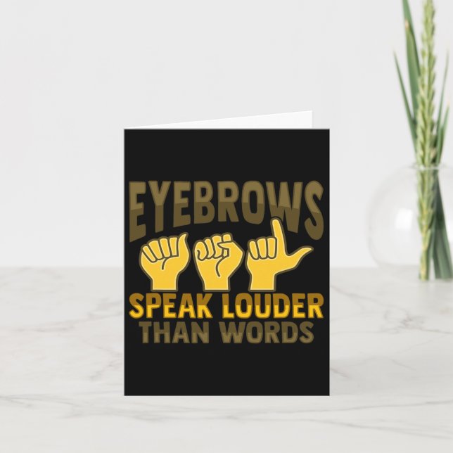 Hand Gesture Deaf Hearing Loss Awareness 5  Card (Front)