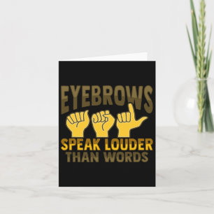 Hand Gesture Deaf Hearing Loss Awareness 5  Card