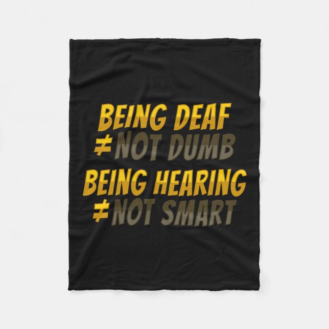 Hand Gesture Deaf Hearing Loss Awareness 6  Fleece Blanket (Front)