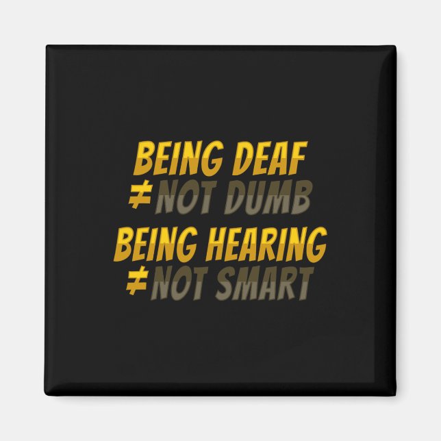 Hand Gesture Deaf Hearing Loss Awareness 6  Magnet (Front)