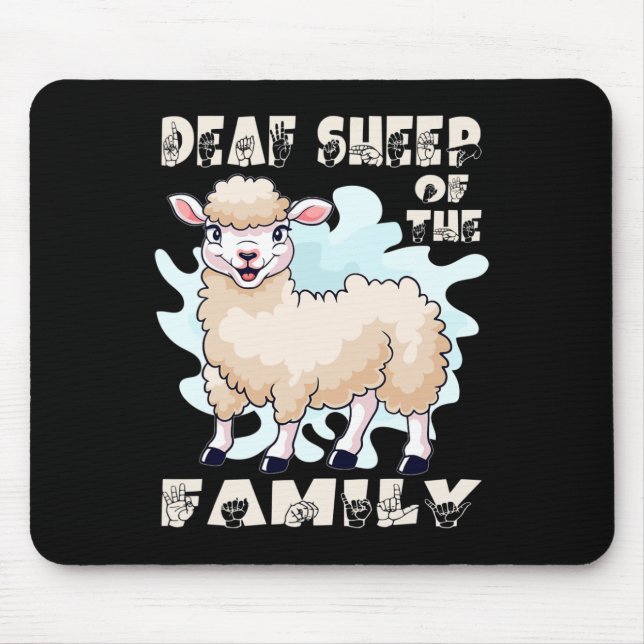 Hand Gesture Hand Sign Language Hearing Loss Aware Mouse Mat (Front)