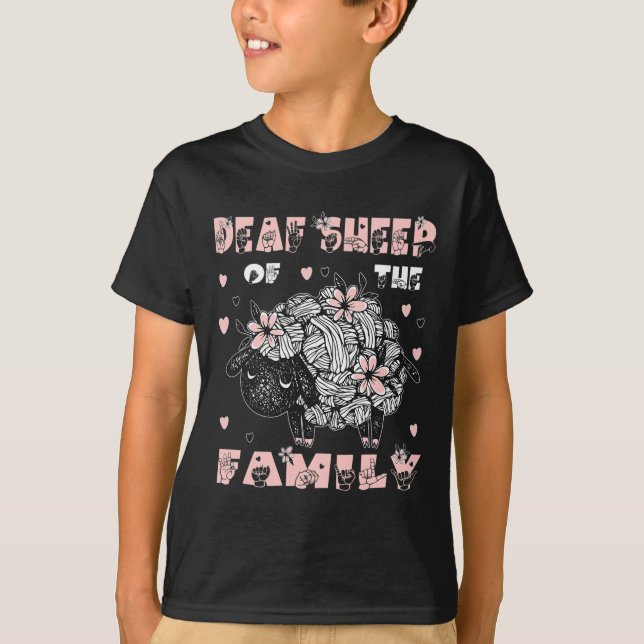 Hand Gesture Hand Sign Language Hearing Loss Aware T-Shirt (Front)