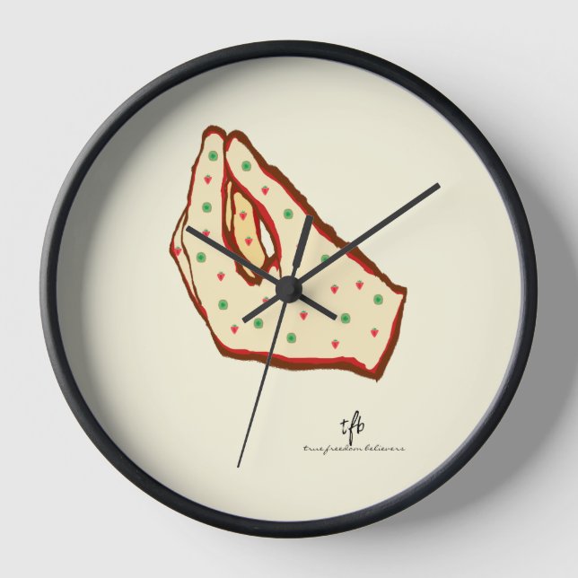 Hand Gesture Strawberry-Kiwi Pizza Clock (Front)
