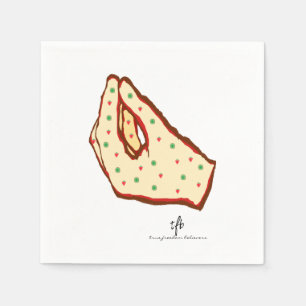 Hand Gesture Strawberry-Kiwi Pizza Napkin